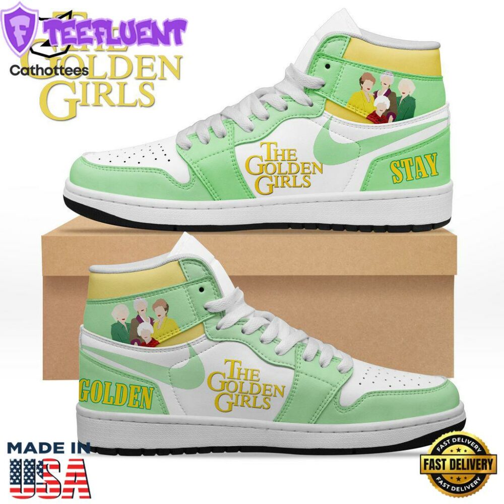The Golden Girls Stay Nike Green Design Air Jordan 1 High Top