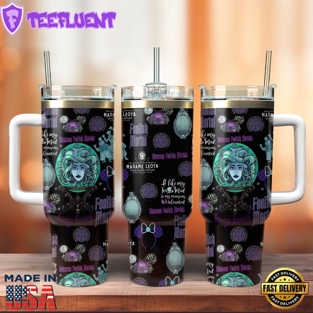 The Haunted Mansion Movie Custom Stanley Quencher 40oz Stainless Steel Tumbler With Handle