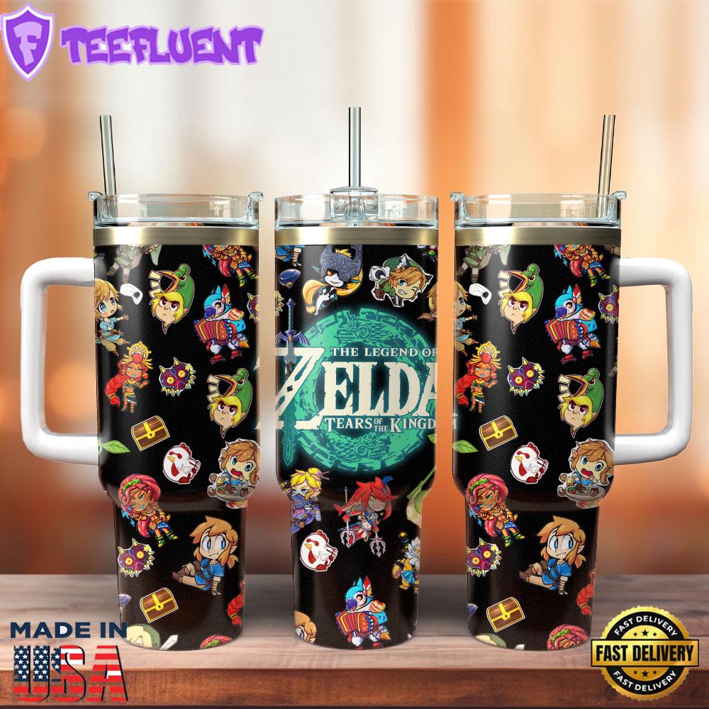 The Legend Of Zelda Game Custom Stanley Quencher 40oz Stainless Steel Tumbler