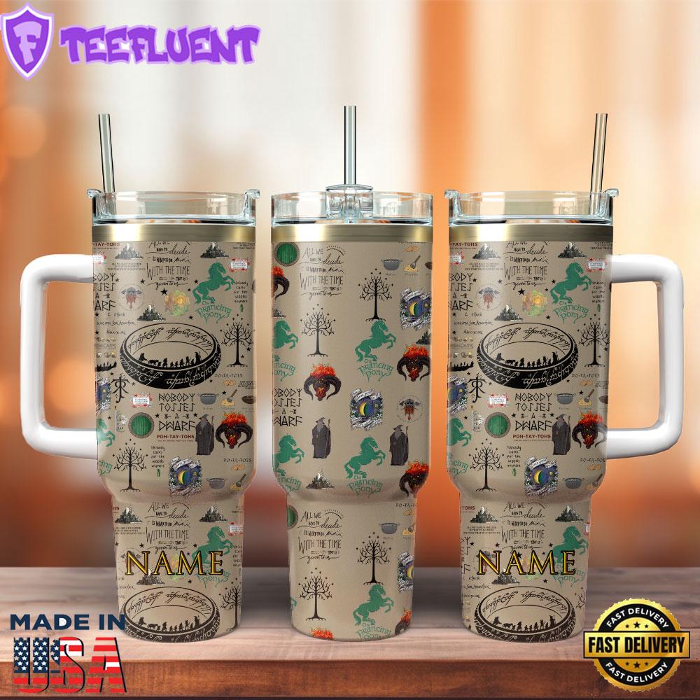 The Lord Of The Rings Movies Custom Stanley Quencher 40oz Stainless Steel Tumbler With Handle