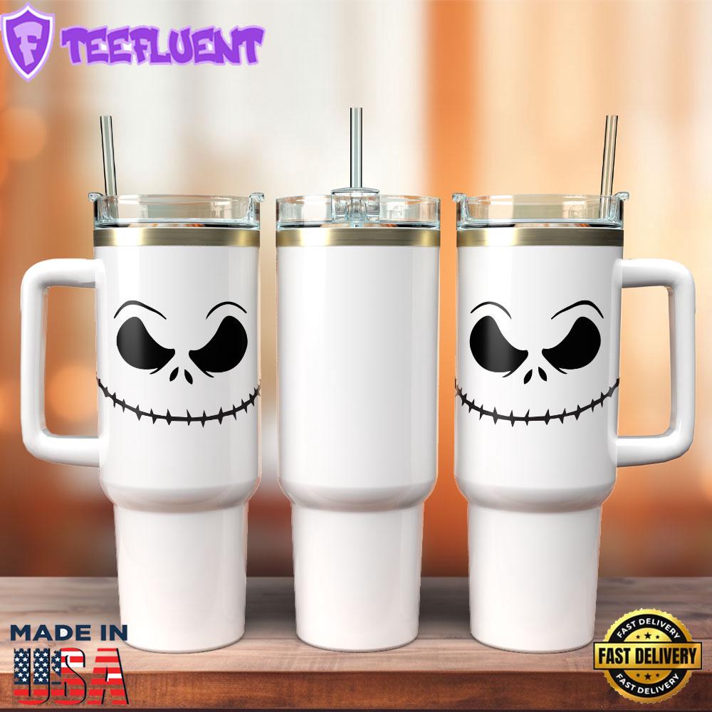 The Nightmare Before Christmas Movie Custom Stanley Quencher 40oz Stainless Steel Tumbler With Handle