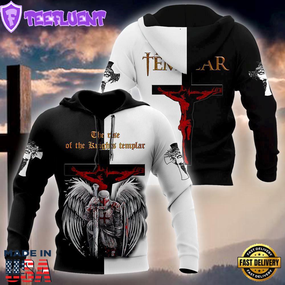 The Rise Of Knight Templar God 3D Hoodie