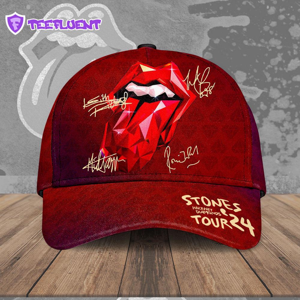 The Rolling Stones Music Signature All Over Print Classic Caps