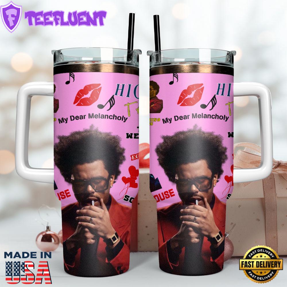 The Weeknd Music Custom Stanley Quencher 40oz Stainless Steel Tumbler
