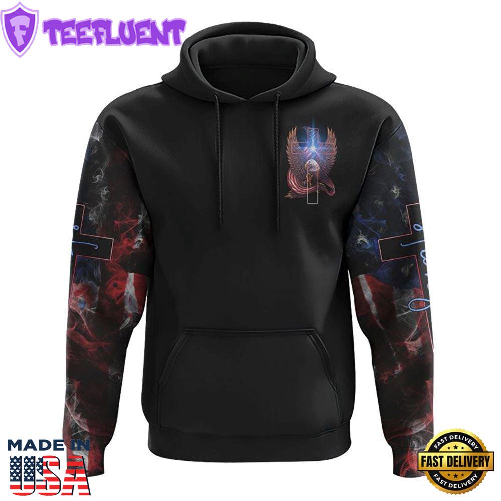 These Colors Don't Run They Reload Eagle Wings Cross Flag 3D Hoodie