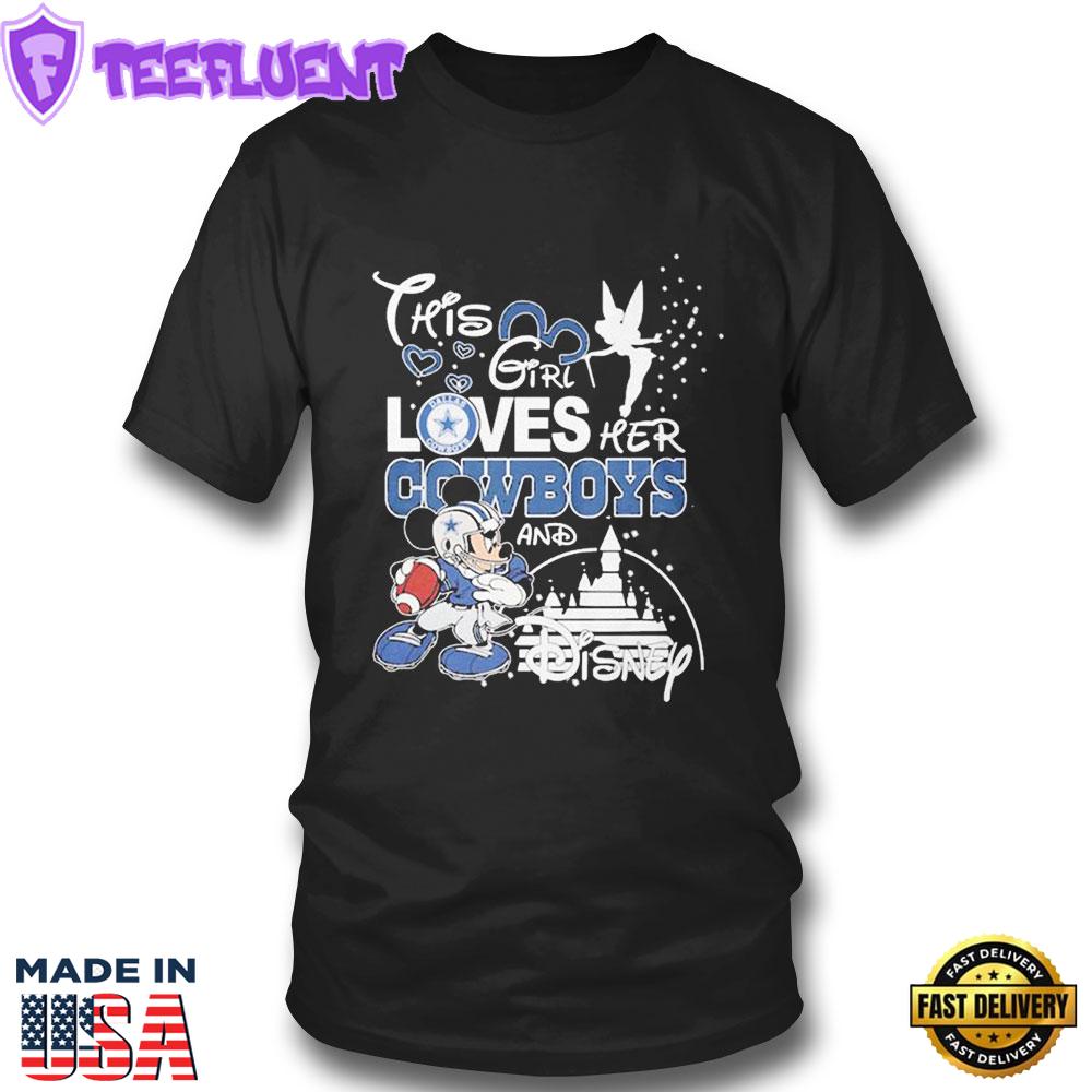 This Girl Loves Her Cowboys And Disney Mickey T-shirt