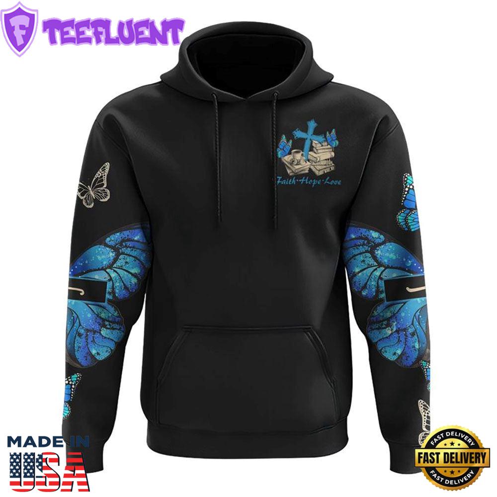 This Girl Runs On Jesus And Books 3D Hoodie