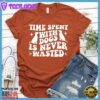 Time Spent With Dogs Is Never Wasted Retro T-Shirt