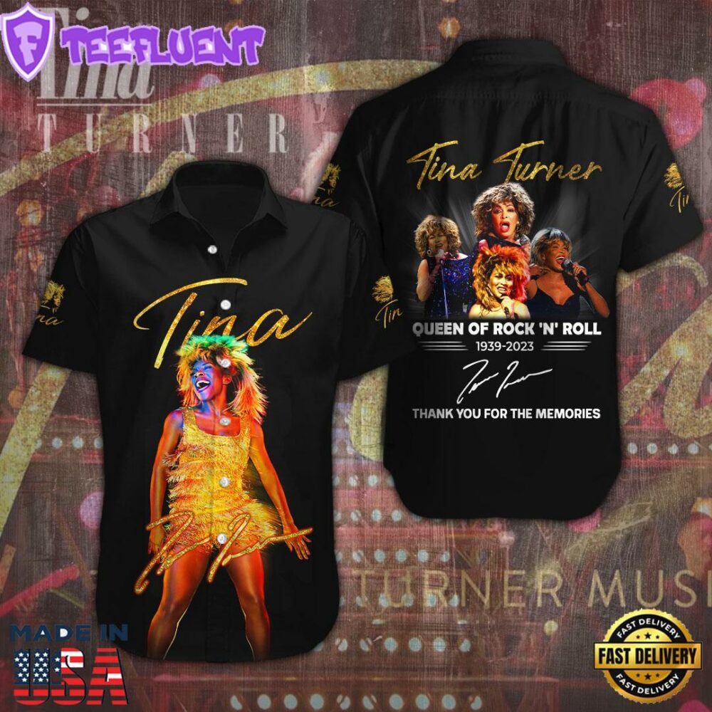 Tina Turner Short Sleeve Dress Shirt For Man And Women