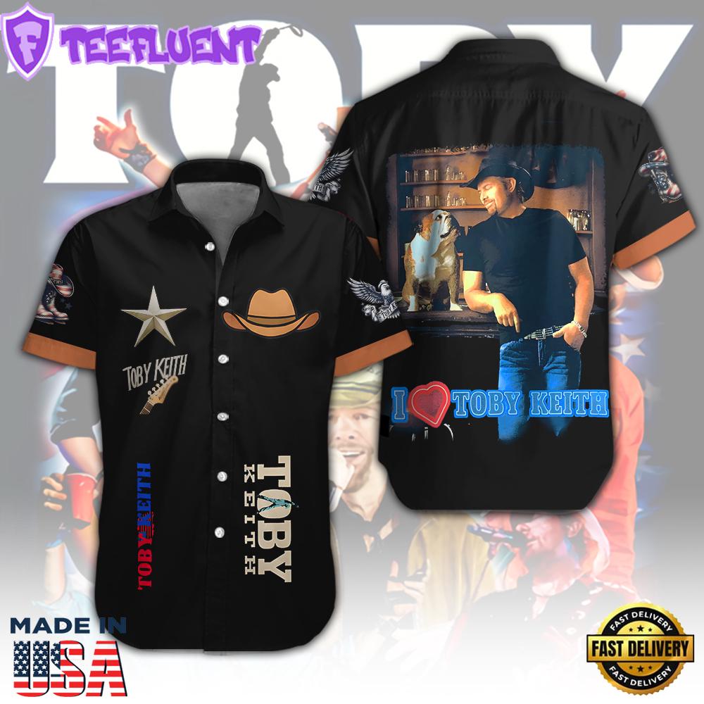 Toby Keith Short Sleeve Dress Shirt Hawaiian For Family