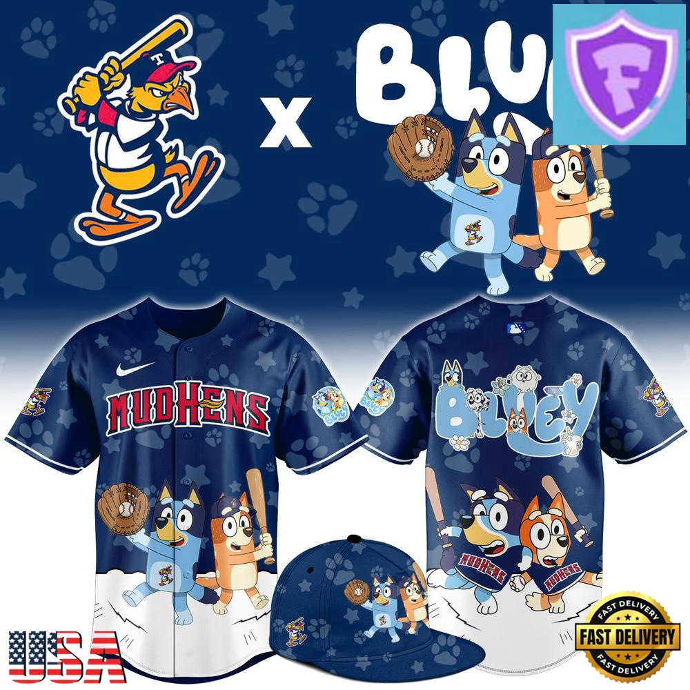 Toledo Mud Hens Bluey Night Special Edition Baseball Jersey
