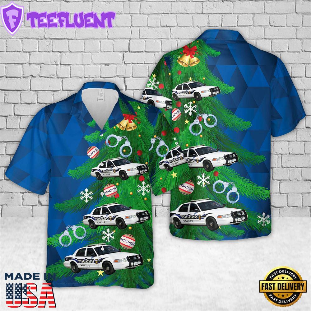 Toledo, Ohio Police Department Ford Crown Victoria unit Christmas Hawaiian Shirt