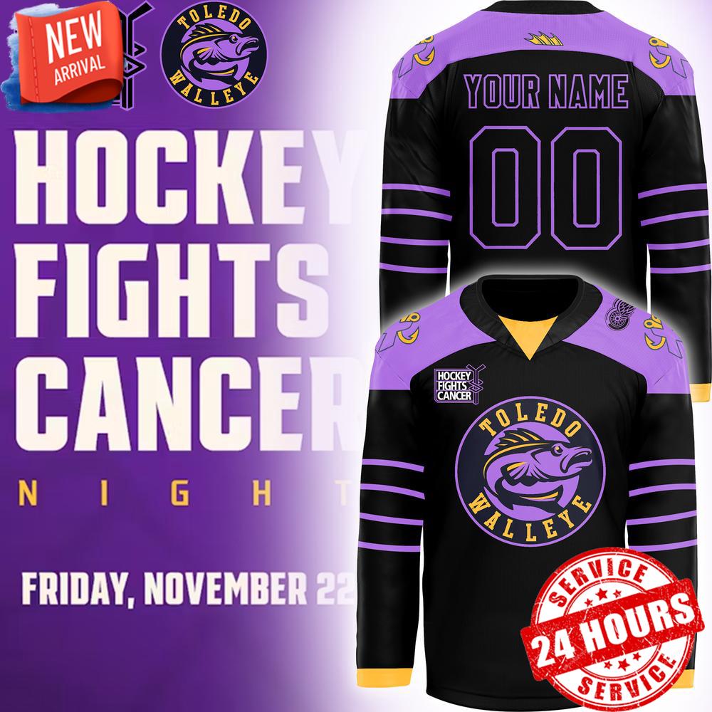 Toledo Walleye x Hockey Fight Cancer Night 2024 Jersey