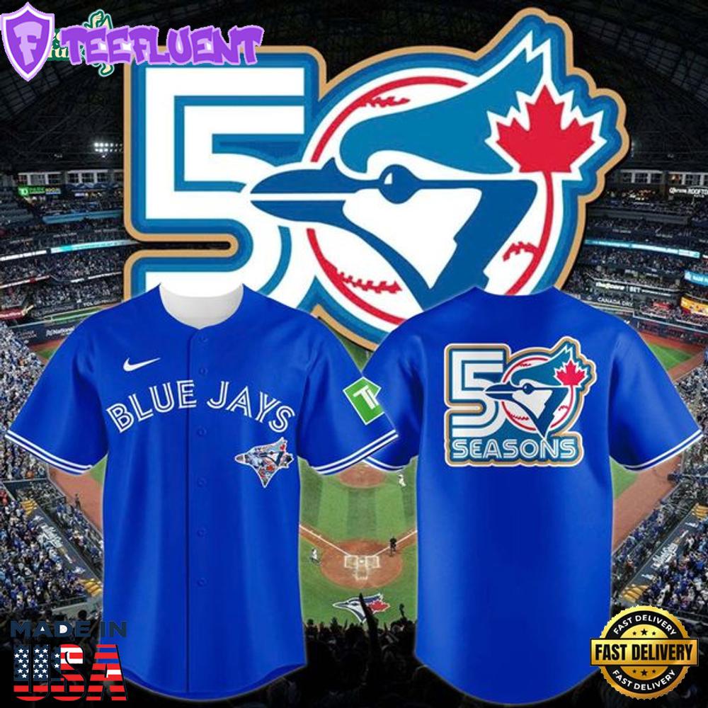 Toronto Blue Jays New Logo for 2026 to celebrate their 50th seaso Baseball Jersey-Blue