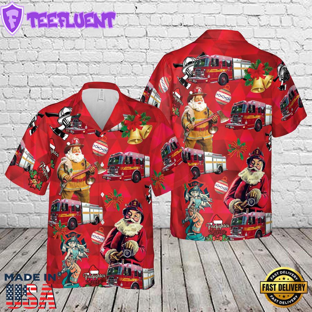 TORONTO FIRE SERVICES (TFS), ONTARIO Rescue pumper R112 Christmas Hawaiian Shirt