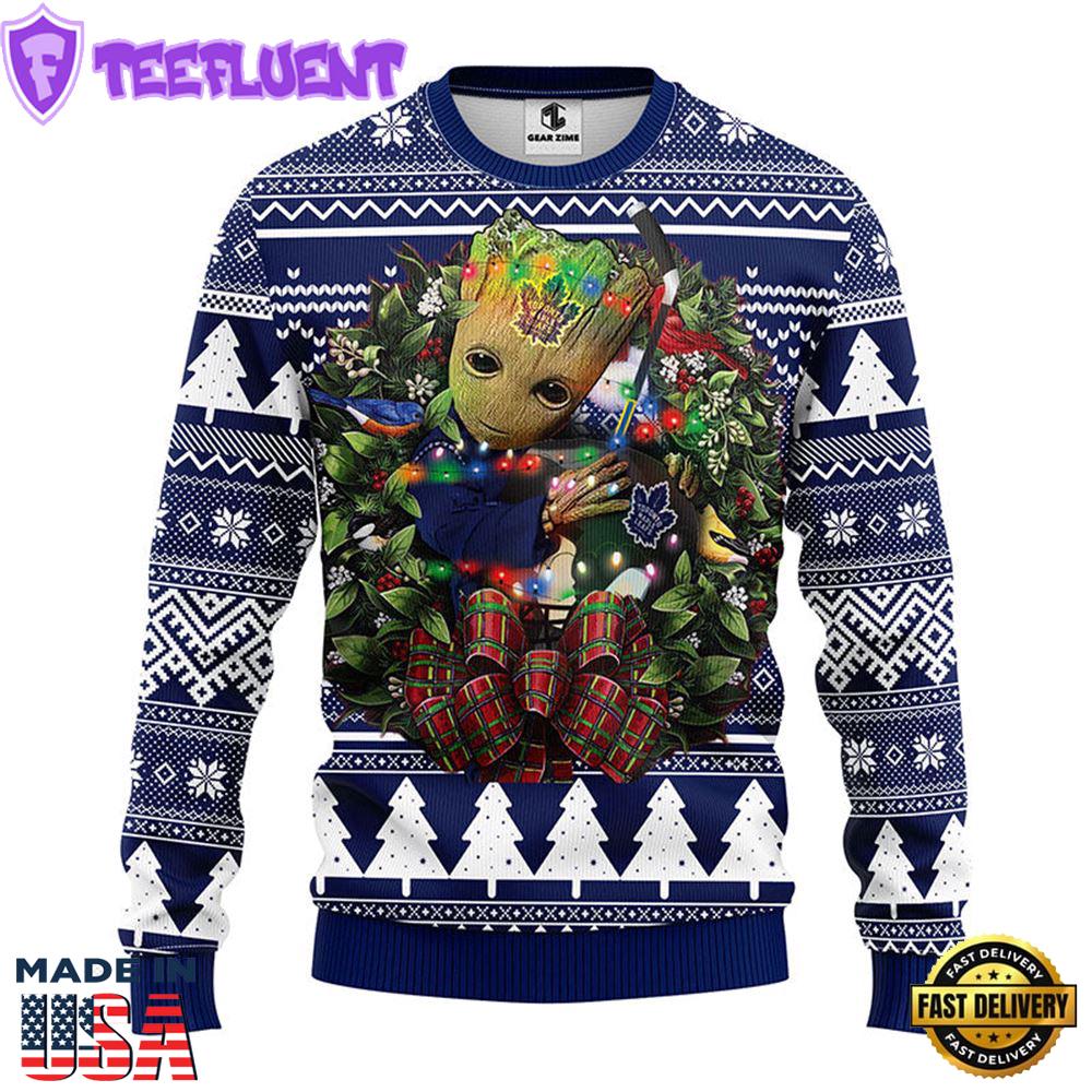Toronto Maple Leafs Groot Hug Christmas Ugly Sweater Sport For Fan