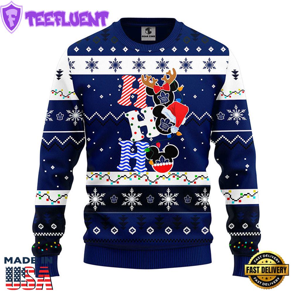 Toronto Maple Leafs Hohoho Mickey Christmas Ugly Sweater