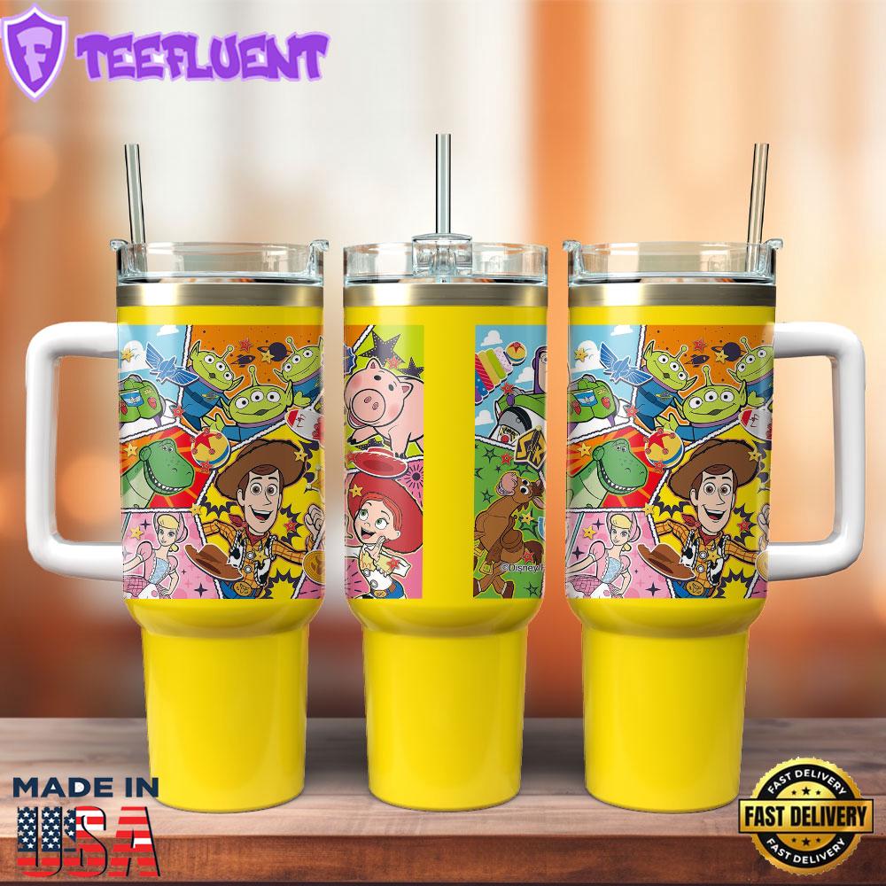 Toy Story Movie Custom Stanley Quencher 40oz Stainless Steel Tumbler With Handle