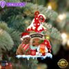 Toy-Poodle With Mushroom House Christmas Ornament, Gift For Christmas