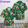 Tractor Christmas Tropical Leaves Hawaiian Shirt