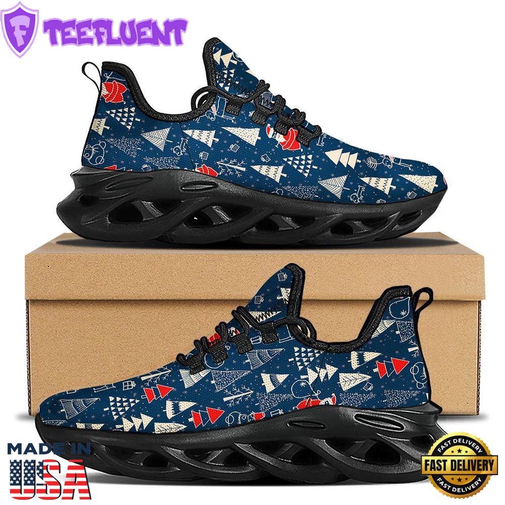 Tree Merry Christmas Print Pattern Black Max Soul Shoes