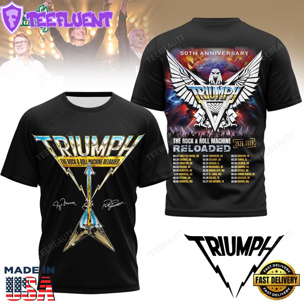 Triumph 50th Anniversary 2026 Tour Lover T-Shirt