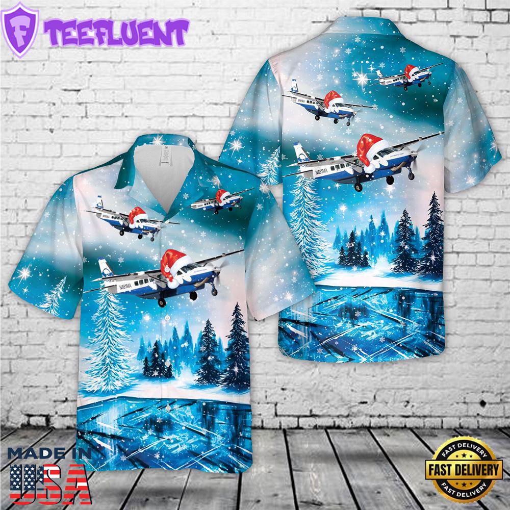 Tropic Ocean Airways Cessna 208B Grand Caravan Christmas Hawaiian Shirt