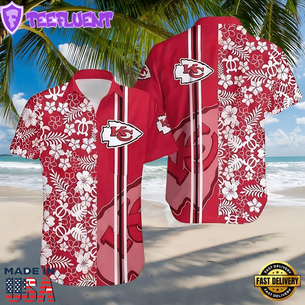 Tropical Chiefs Red Floral Hawaiian Shirt