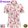 Tropical Winter Watercolor Flamingos Mens Golf Polo Shirt Christmas Gift Xmas 3 Tropical Winter Watercolor Flamingos Mens Golf Polo Shirt Christmas
