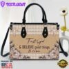 Trust God And Believe Good Things To Come Elegant Christian Leather Handbag Christ Gifts Leather Bags