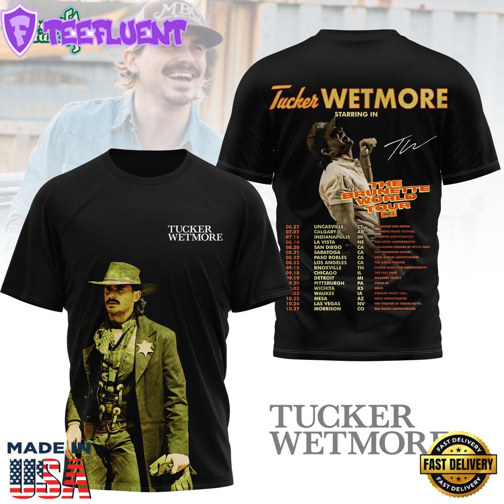 Tucker Wetmore The Brunette World Tour Part 2 Shirt 2026