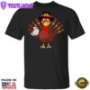 Turkey Baseball Thanksgiving T-Shirt Cool Chicken Funny Shirt Designs Gifts For Baseball Lovers