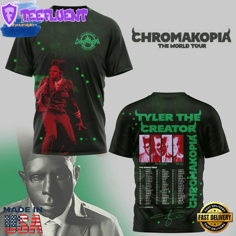 Tyler The Creator Chromakopia Tour 2025 Schedule List Shirt
