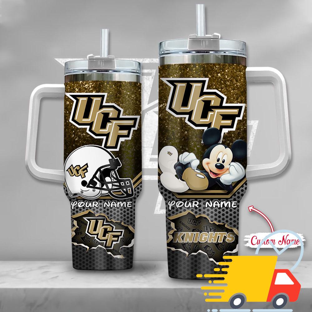 UCF Knights NCAA Mickey Mouse Custom Stanley Quencher 40oz Stainless Steel Tumbler With Handle