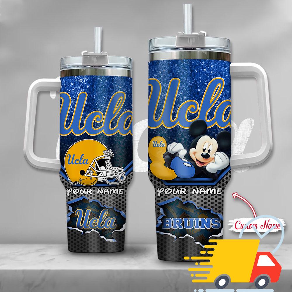 UCLA Bruins NCAA Mickey Mouse Custom Stanley Quencher 40oz Stainless Steel Tumbler With Handle
