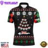 Ugly Christmas Argyle Pattern Men Golf Polo Shirt Custom Golf Ball Christmas Tree Xmas Gift For Golfer