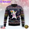 Unicorn Dab With Candy Ugly Christmas Sweater Amazing Festival Style