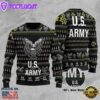 Unifinz Veteran Sweater United States Army Black White Veteran Christmas Ugly Sweater