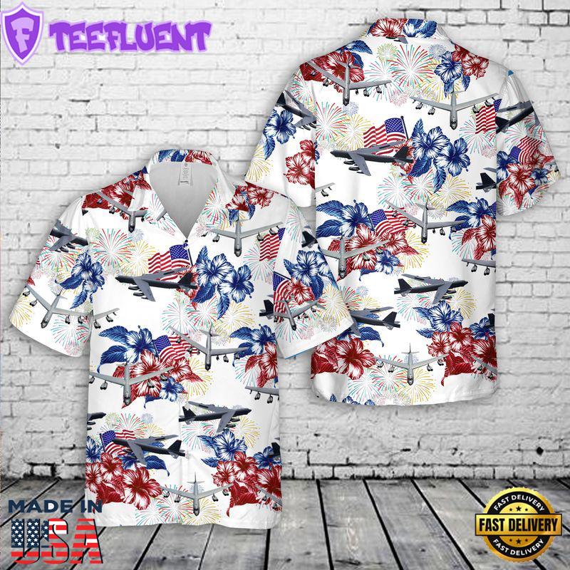 US Air Force Boeing B-52 Stratofortress 4th Of July Hawaiian Shirt