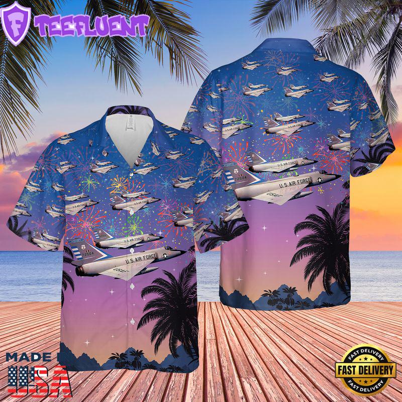 US Air Force Convair F-106 Delta Dart 4th Of July Hawaiian Shirt