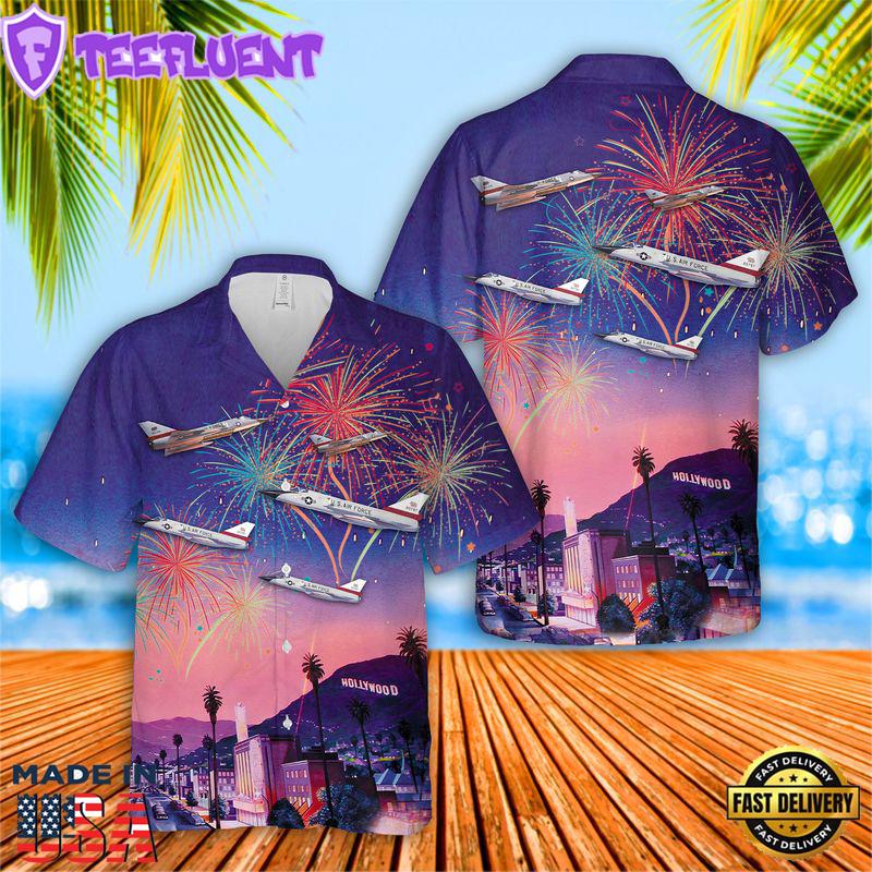 US Air Force Convair F-106 Delta Dart California 4th Of July Hawaiian Shirt