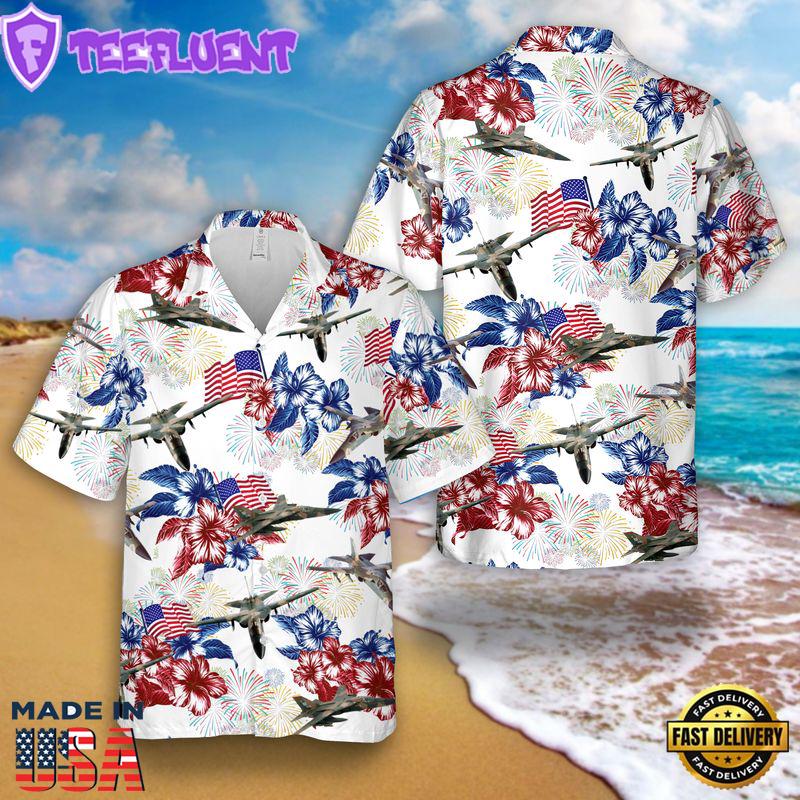 US Air Force General Dynamics F-111 Aardvark 4th Of July Hawaiian Shirt