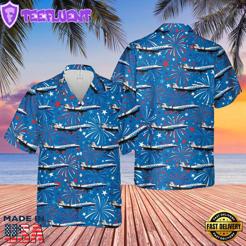 US Air Force Gulfstream C37B 4th Of July Hawaiian Shirt