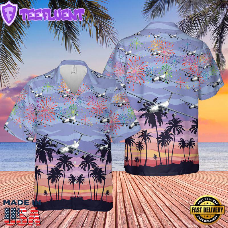 US Air Force Hanoi Taxi (Lockheed C-141 Starlifter) 4th Of July Hawaiian Shirt