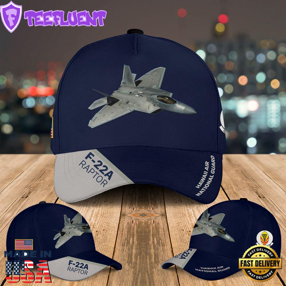US Air Force Hawaii Air National Guard 199th Fighter Squadron F-22A Raptor Baseball Cap