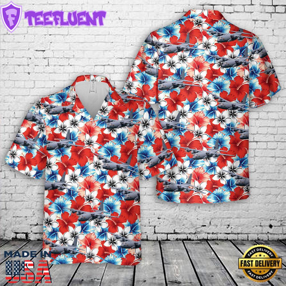 US Air Force Lockheed AC-130, 4th of July Hawaiian Shirt