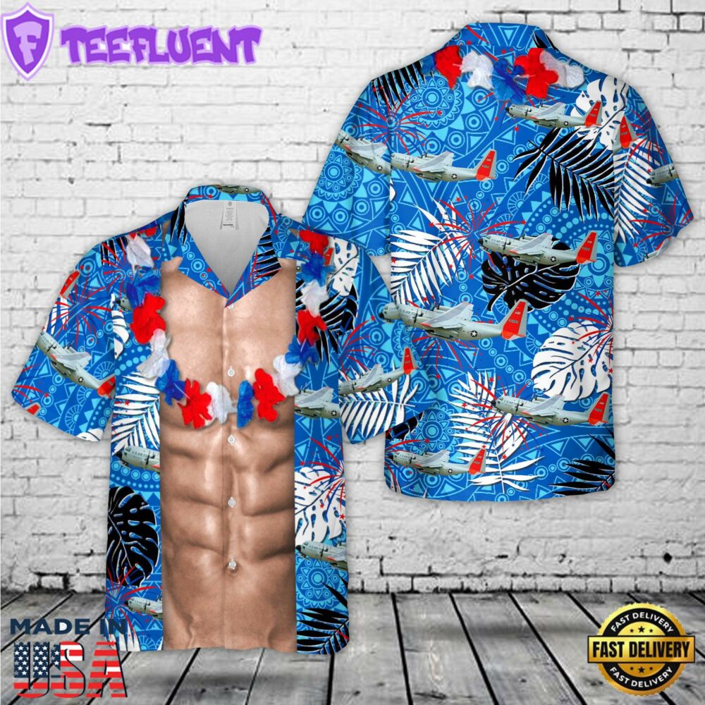 US Air Force Lockheed LC-130, 4th Of July Hawaiian Shirt