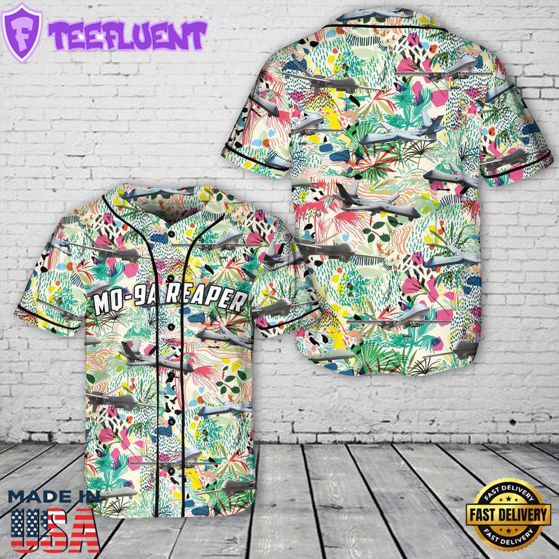 U.S. Air Force MQ-9A Reaper AOP Baseball Jersey