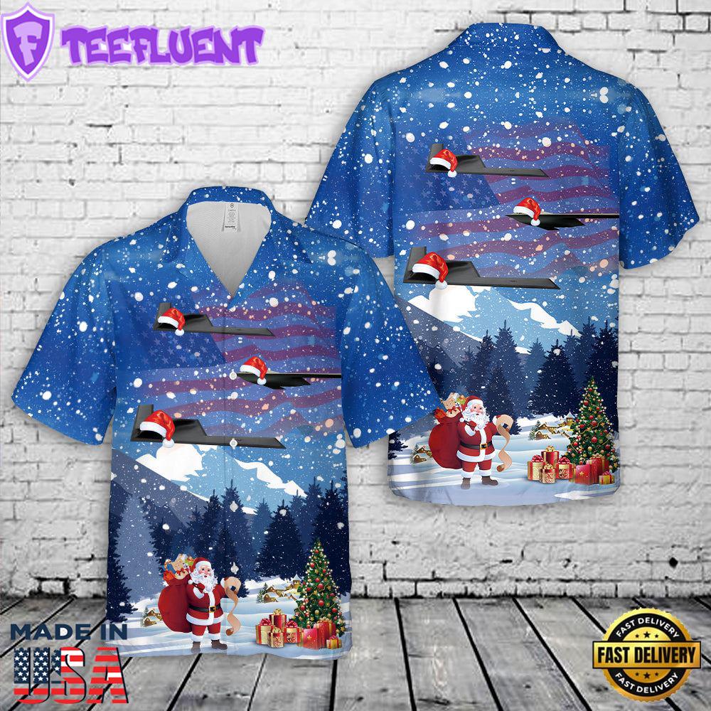 US Air Force Northrop Grumman B-21 Raider Christmas Hawaiian Shirt 1
