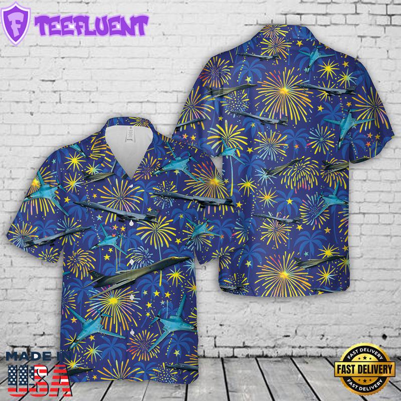US Air Force Rockwell B-1 Lancer 4th Of July Hawaiian Shirt